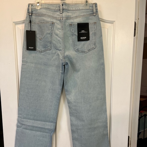 Hudson distressed denim wide leg ankle jeans size 30 - Picture 12 of 14